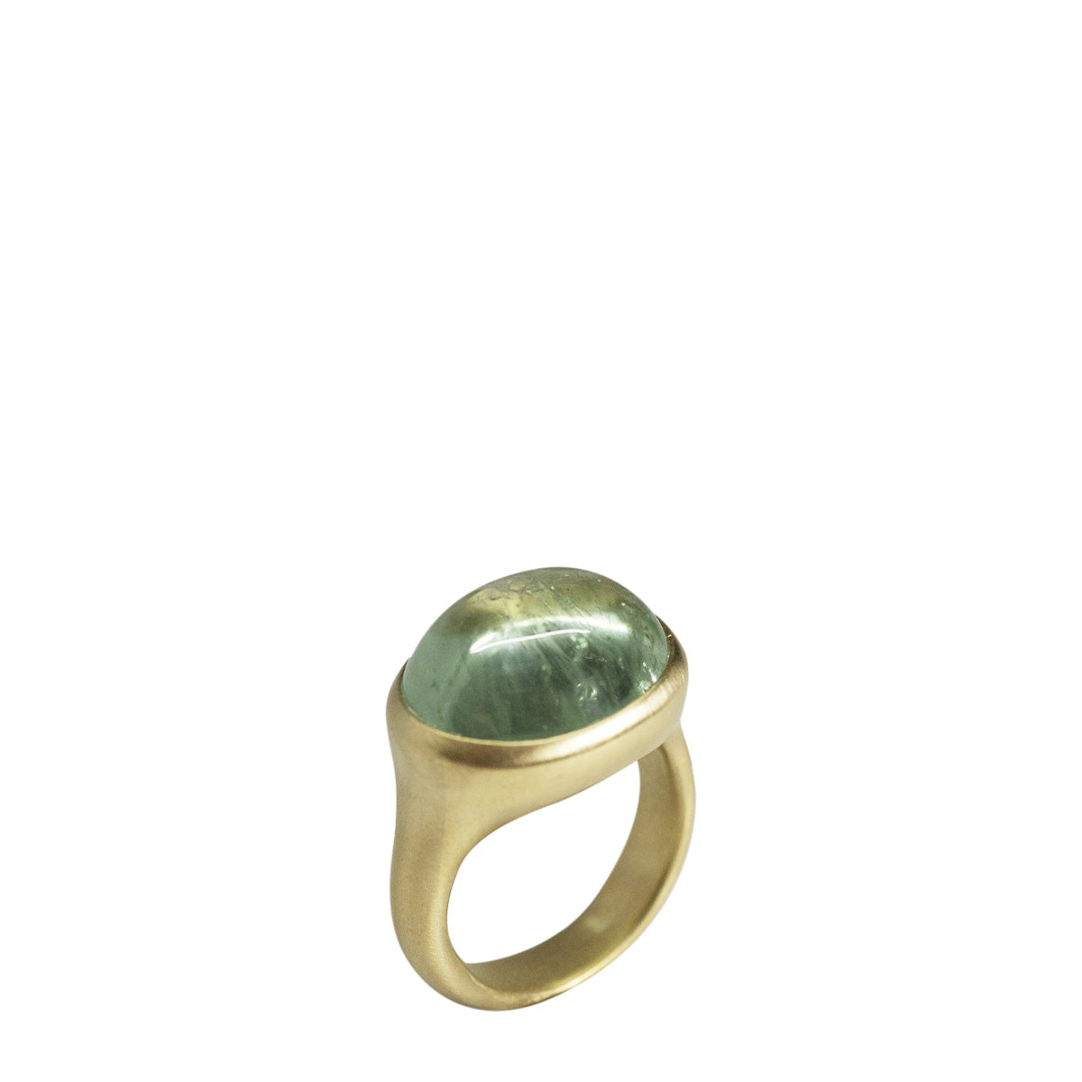 18K Gold Green Tourmaline Ring