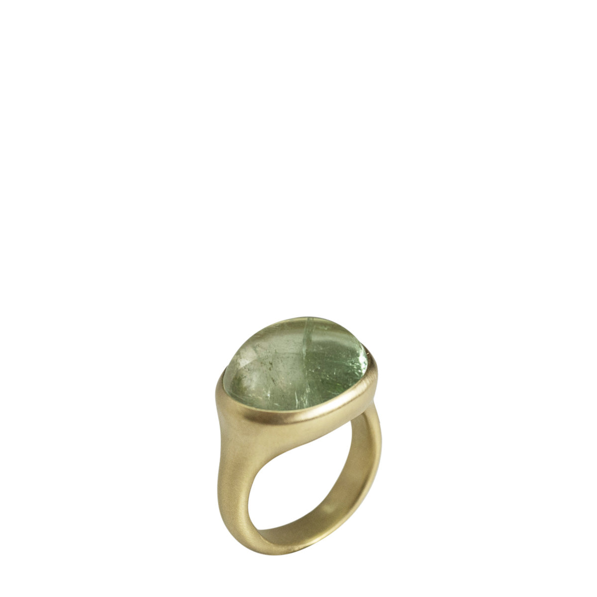 18K Gold Green Tourmaline Ring