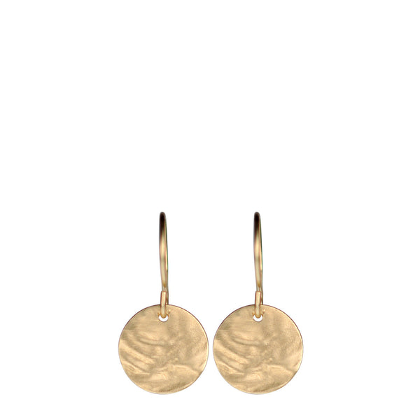 10K Gold Small Shell Disc Earrings - Me&Ro