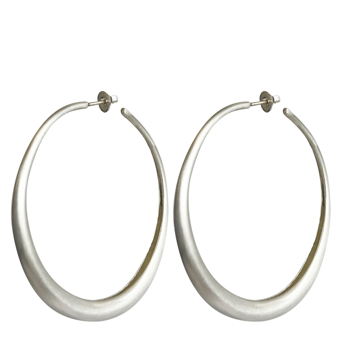 Sterling Silver Big Hoop Earrings