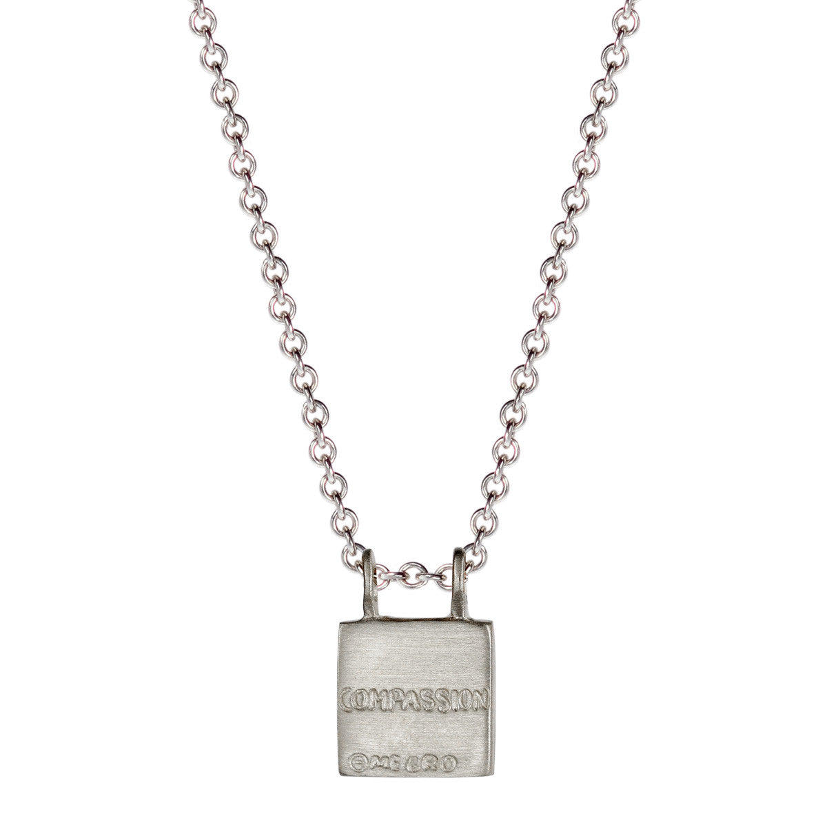 Tiny Lock Necklace Sterling Silver